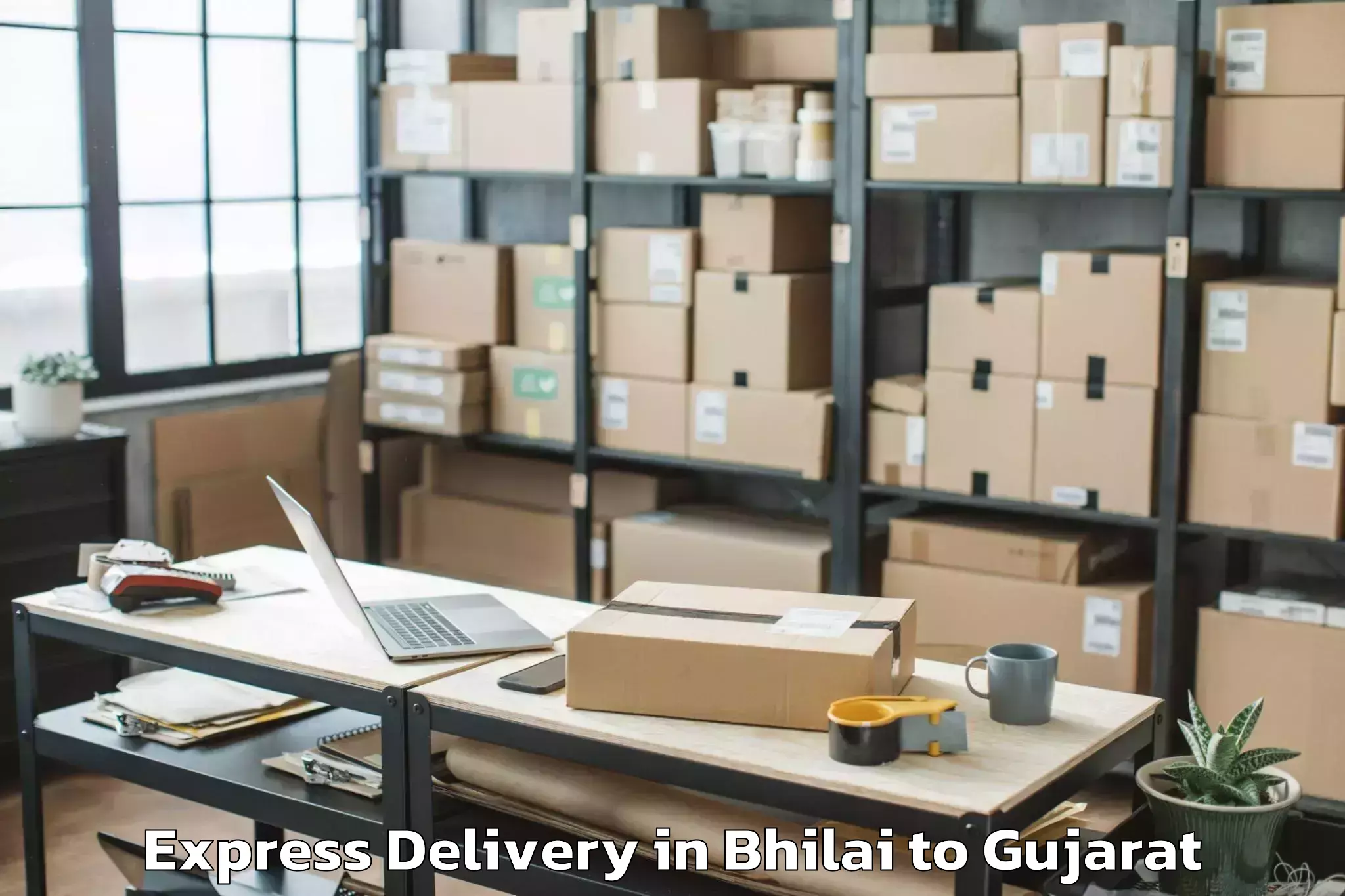 Get Bhilai to Balasinor Express Delivery